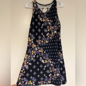 Navy Blue Floral Summer Dress